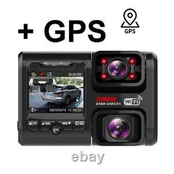 Car DVR Recorder Dash Cam Video Camera Dual Lens Night Vision WiFi GPS G-sensor