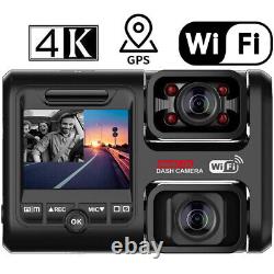 Car DVR Recorder Dash Cam Video Camera Dual Lens Night Vision WiFi GPS G-sensor