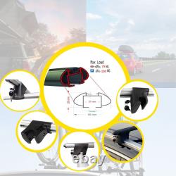 Car Roof Rack Cross Bars for Renault Clio Sport Tourer Estate 2013-2021 2Pcs Blk