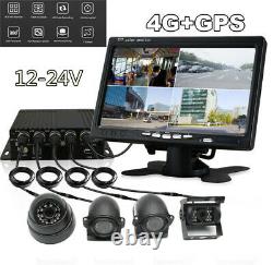 Car Truck Van Bus DVR Video Recorder AHD Wireless GPS Realtime&Monitor&4 Cameras