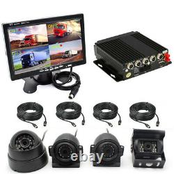 Car Truck Van Bus DVR Video Recorder AHD Wireless GPS Realtime&Monitor&4 Cameras