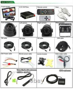 Car Truck Van Bus DVR Video Recorder AHD Wireless GPS Realtime&Monitor&4 Cameras