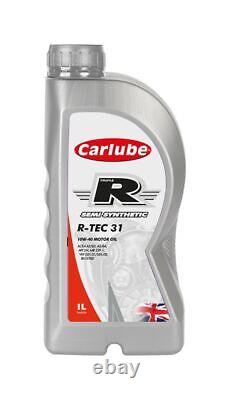 Carlube Engine Oil 6L Triple R 10W40 A3 B4 Semi Synthetic 6x 1 Litre R-TEC 31