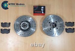 Clio Sport 2.0 172 182 Rear Brake Discs & Brembo Pads & ABS Ring Drilled Grooved