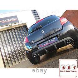 Cobra Sport Renault Clio 197 Non Resonated Cat Back 2.5 & 3 Tailpipes