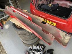 Complete pair of side skirts Renault Clio RS 197 sport Renaultsport red