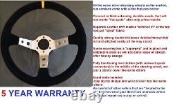 Deep Dished Suede Race Drift Steering Wheel & Boss Kit For Renault Clio Mk1 Mk2