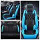 Deluxe Edition Black/Blue Leather Car Full Set Seat Cover Interior Accessories