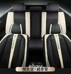 Deluxe Edition Full Set Seat Covers PU Leather Seat Cushion Fit For 5-Seats Car