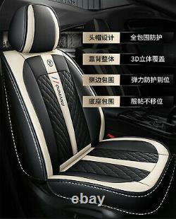 Deluxe Edition Full Set Seat Covers PU Leather Seat Cushion Fit For 5-Seats Car