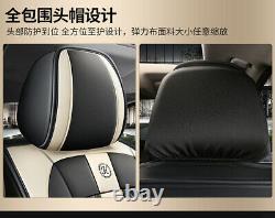 Deluxe Edition Full Set Seat Covers PU Leather Seat Cushion Fit For 5-Seats Car