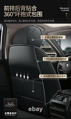 Deluxe Edition Full Set Seat Covers PU Leather Seat Cushion Fit For 5-Seats Car