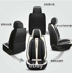 Deluxe Edition Full Set Seat Covers PU Leather Seat Cushion Fit For 5-Seats Car