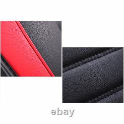 Deluxe Edition Seat Covers Black/Red PU Leather Car Front Rear Covers Breathable