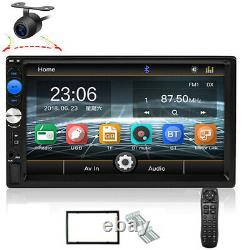 Double 2Din 7in Bluetooth Stereo Radio Car MP5 Player FM/TF/USB +Dynamic Camera