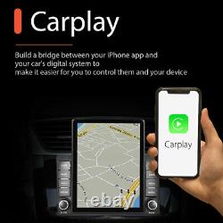 Double 2Din 9.5'' Car Stereo Radio Apple Carplay For GPS Navi WIFI BT with AHD Cam