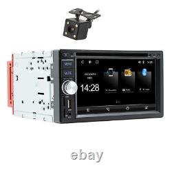 Double DIN Car Radio Stereo In-car DVD CD Player Bluetooth Head Unit WithCamera