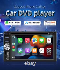 Double DIN Car Radio Stereo In-car DVD CD Player Bluetooth Head Unit WithCamera