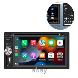 Double Din Car Stereo Bluetooth For Carplay Android Auto Radio FM USB MP5 Player