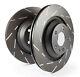 EBC Sport Brake Discs Black Dash Front Axle usr1183 for Renault Megane 2