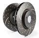 EBC sports brake discs turbo groove black front axle GD1638 for Renault Clio 4