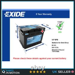 EFB Battery fits RENAULT CAPTUR SCENIC GRAND SCENIC MEGANE Exide 027 EFB