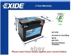 EFB Battery fits RENAULT CAPTUR SCENIC GRAND SCENIC MEGANE Exide 027 EFB