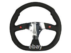 F1 CHROME Sports Steering Wheel + Quick Release boss B29 fits RENAULT