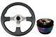 F2 CHROME Sports Steering Wheel + NEO CHROME Quick Release boss BN BLACK