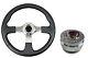 F2 CHROME Sports Steering Wheel + Quick Release boss B30 for RENAULT