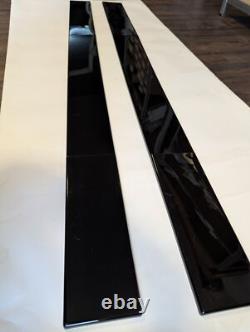 FIAT GRANDE PUNTO EVO ABARTH 500 500X GLOSS BLACK FLAT SKIRTS / 3pcs BLACK