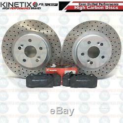 FOR CLIO SPORT 197 200 CUP TROPHY F1 FRONT DRILLED BRAKE DISCS BREMBO PADS 312mm