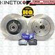FOR RENAULT CLIO SPORT 197 200 REAR BRAKE DISCS PADS ABS BEARING FITTED 300mm