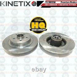 FOR RENAULT CLIO SPORT 197 REAR BRAKE DISCS PADS ABS BEARING RING FITTED 300mm