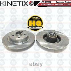 FOR RENAULT CLIO SPORT 200 REAR BRAKE DISCS PADS ABS BEARING RING FITTED 300mm