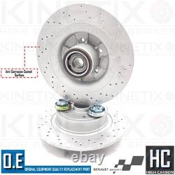 For Clio 2.0 Mk3 Sport 197 200 Rear Drilled Brake Discs Abs Bearing Fitted Tx099