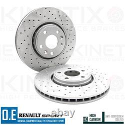 For Clio Sport 1.6 Rs Trophy Front Performance Drilled Brake Discs Mintex Pads