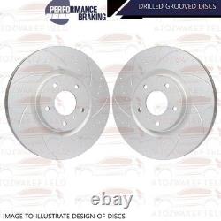 For Clio Sport 172 182 Front Drilled Grooved Performance Brake Discs Brembo Pads