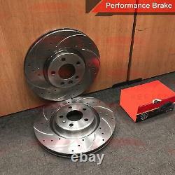 For Clio Sport 172 182 Front Drilled Grooved Performance Brake Discs Brembo Pads