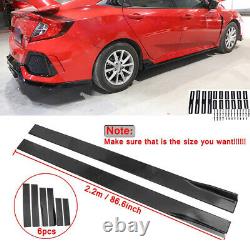 For Honda Civic 86 Car Side Skirt Extension Rocker Panel Splitter Protector Lip