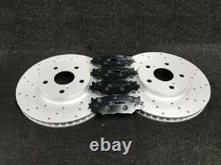 For Renault Clio 197 200 Sport Front Drilled Brake Discs & Brembo Pads