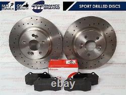 For Renault Clio 197 200 Sport Front Performance Drilled Brake Discs Brembo Pads