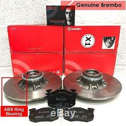 For Renault Clio 2.0 Sport Rear Genuine Brembo Brake Discs Pads + Abs Bearings