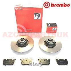 For Renault Clio Sport 172 182 Front Rear Brembo Brake Discs Pads Abs Ring Kit