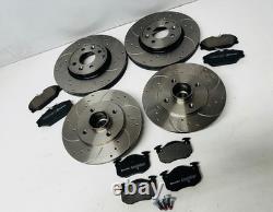 For Renault Clio Sport 172 182 Front Rear Drilled Grooved Brembo Discs & Pads