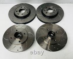 For Renault Clio Sport 172 182 Front Rear Drilled Grooved Brembo Discs & Pads