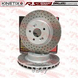 For Renault Clio Sport 197 200 F1 Front Rear Drilled Brake Discs Brembo Pads Kit