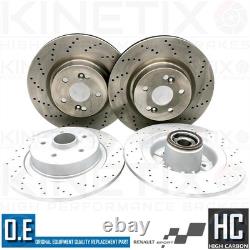 For Renault Clio Sport 197 Front Rear Drilled Brake Discs Abs Sensor Bearing