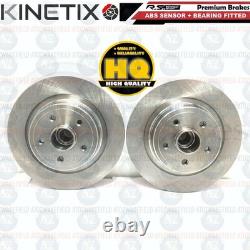 For Renault Clio Sport 197 Rear Brake Discs Pair Abs Sensor Bearing Fitted Hc