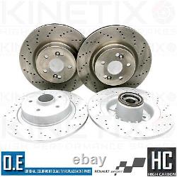 For Renault Megane 2.0 Sport Cup 225 Drilled Front Rear Brake Discs Abs Bearing